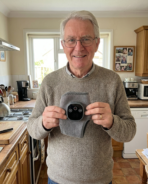 A Tend owner showing the product at home